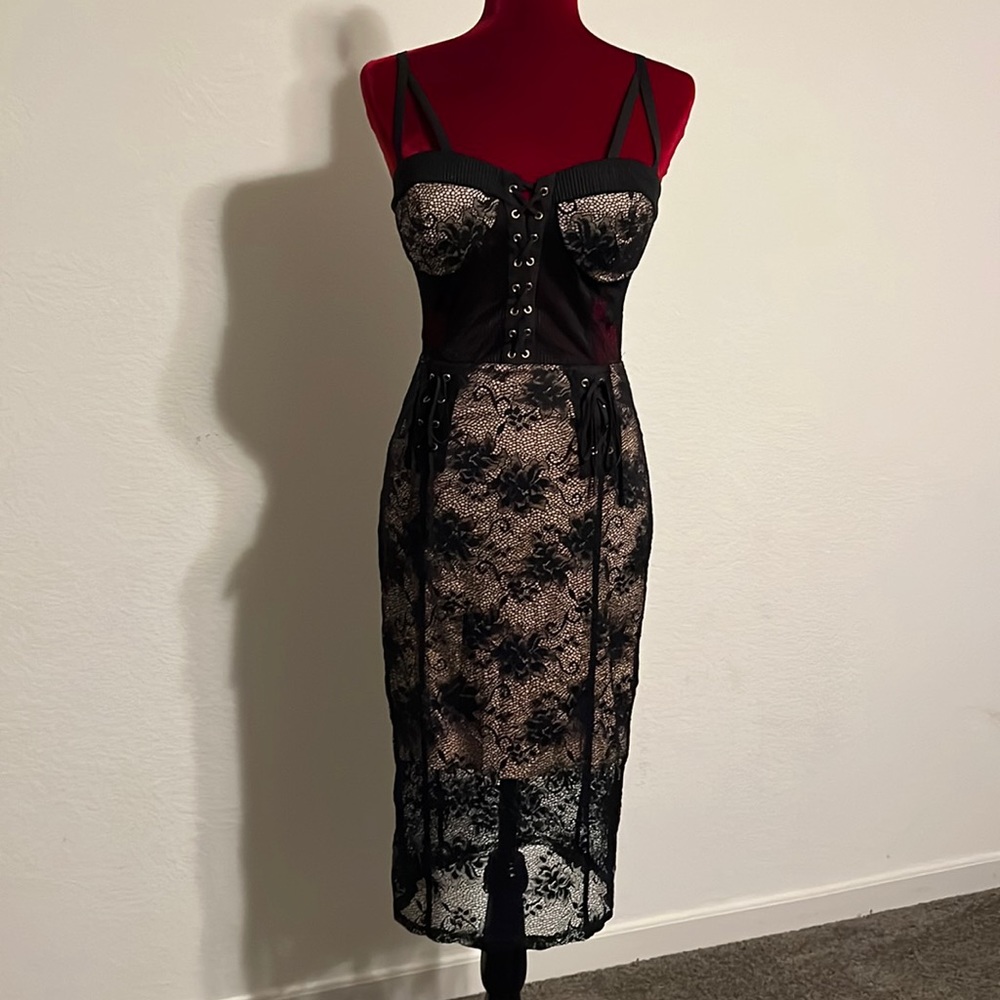 Black lace dress